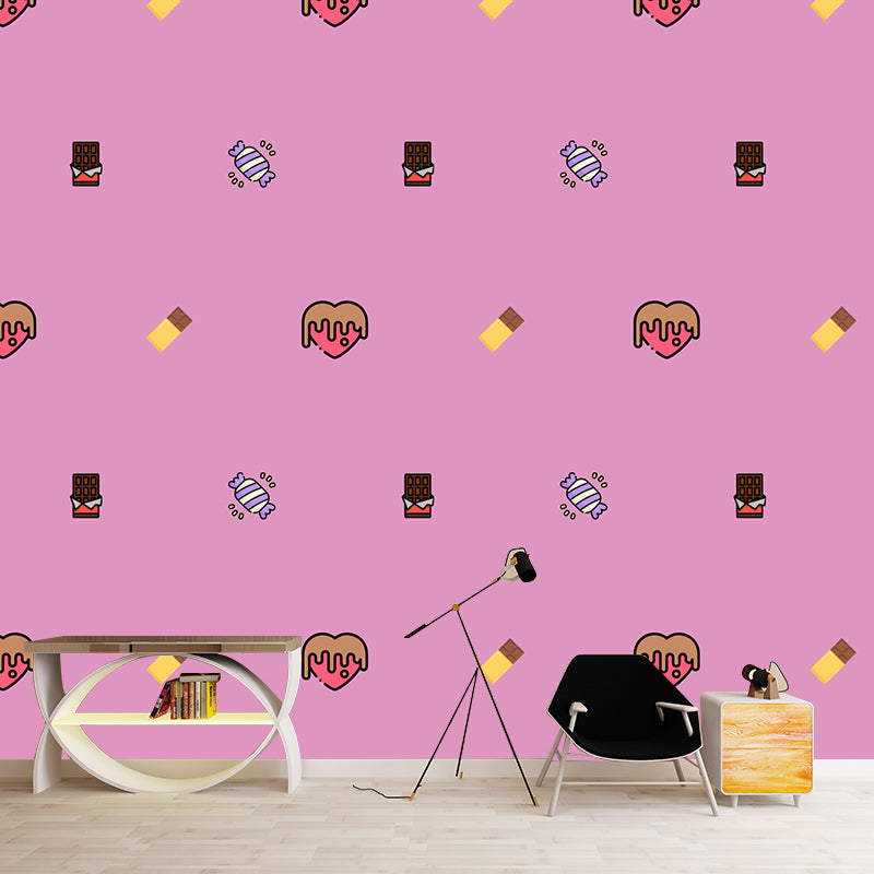 Illustration Mural Wallpaper Food Pattern Environment Friendly Sitting Room Wall Mural