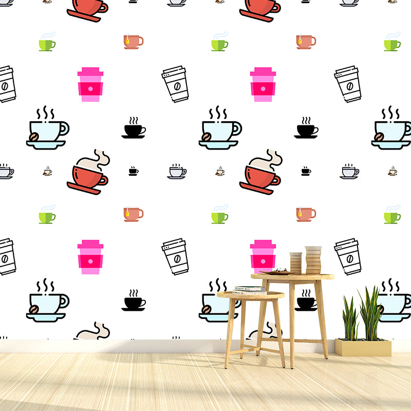 Illustration Mural Wallpaper Food Pattern Environment Friendly Sitting Room Wall Mural