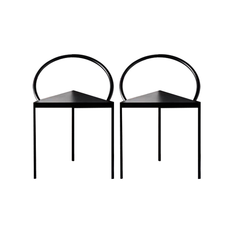Industrial Arm Chair Metal Open Back Dining Room Chair for Dining Room