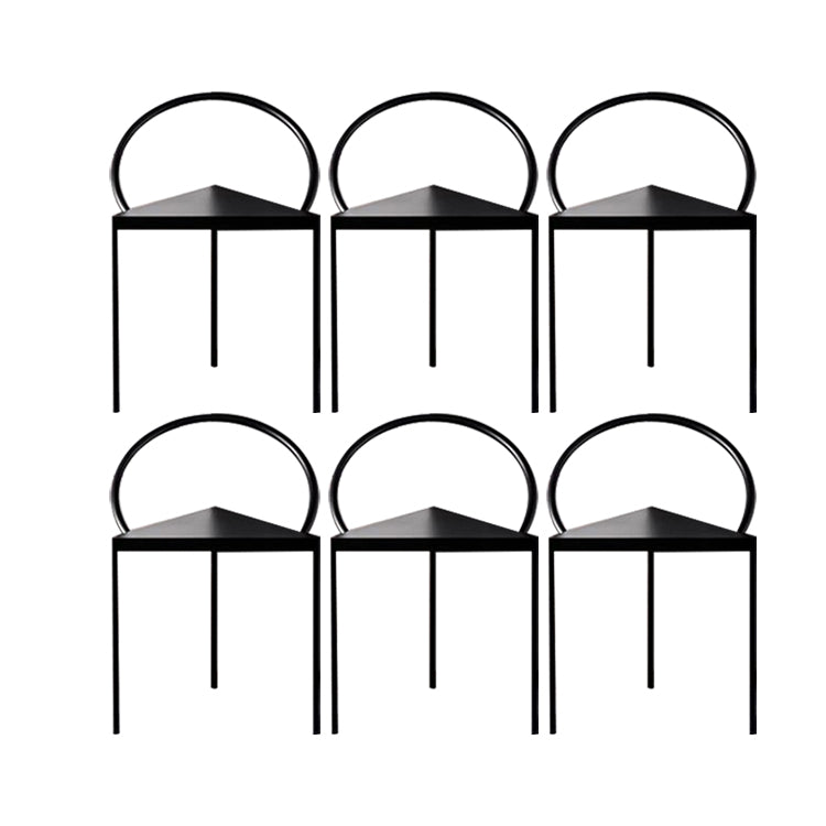 Industrial Arm Chair Metal Open Back Dining Room Chair for Dining Room