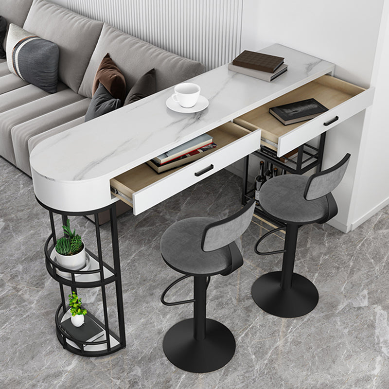 Modern Style Bar Table Set 1/2/3 Pcs Stone Specialty Bar Set for Indoor