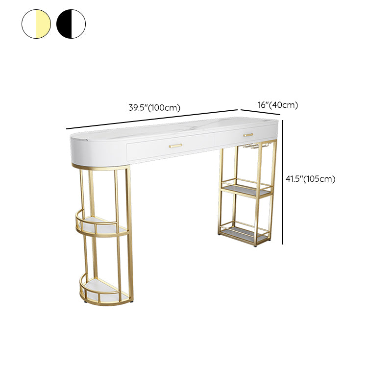 Modern Style Bar Table Set 1/2/3 Pcs Stone Specialty Bar Set for Indoor