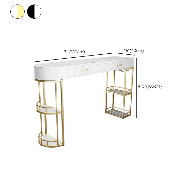 Modern Style Bar Table Set 1/2/3 Pcs Stone Specialty Bar Set for Indoor