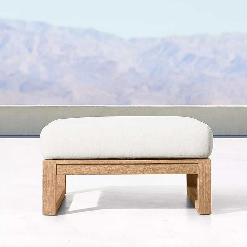 Wood Outdoor Patio Sofa Teak Water Resistant Patio Sofa with Cushions