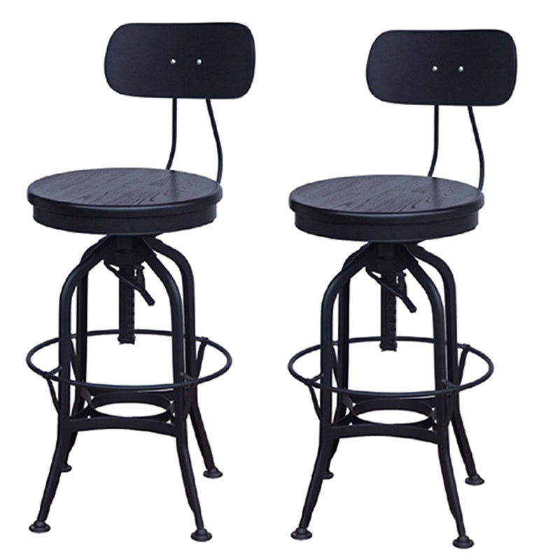 Industrial Metal Legs Bar Stools Indoor Faux Leather Counter Chair