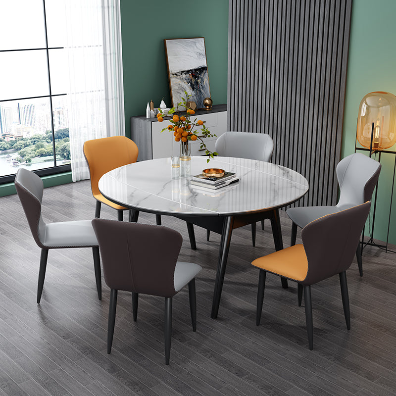 Modern Stone Scalable Dining Table Rubber Leg for Dining Room