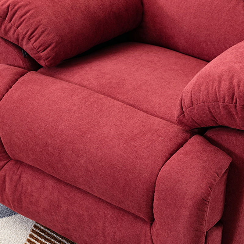Contemporary Standard Recliner Fabric Solid Color Indoor Rocking Arm Reclining