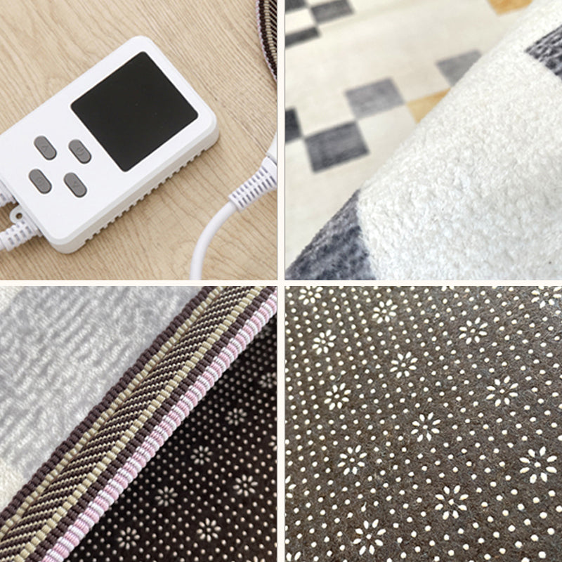 Luxury Lattice Rug Synthetic Modern Anti-Slip Backing Washable Rug for Home Decor