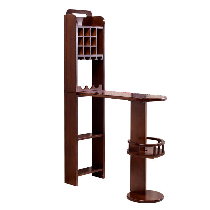 Modern Rubber Wood Bar Dining Table Ellipse Bar Table for Kitchen