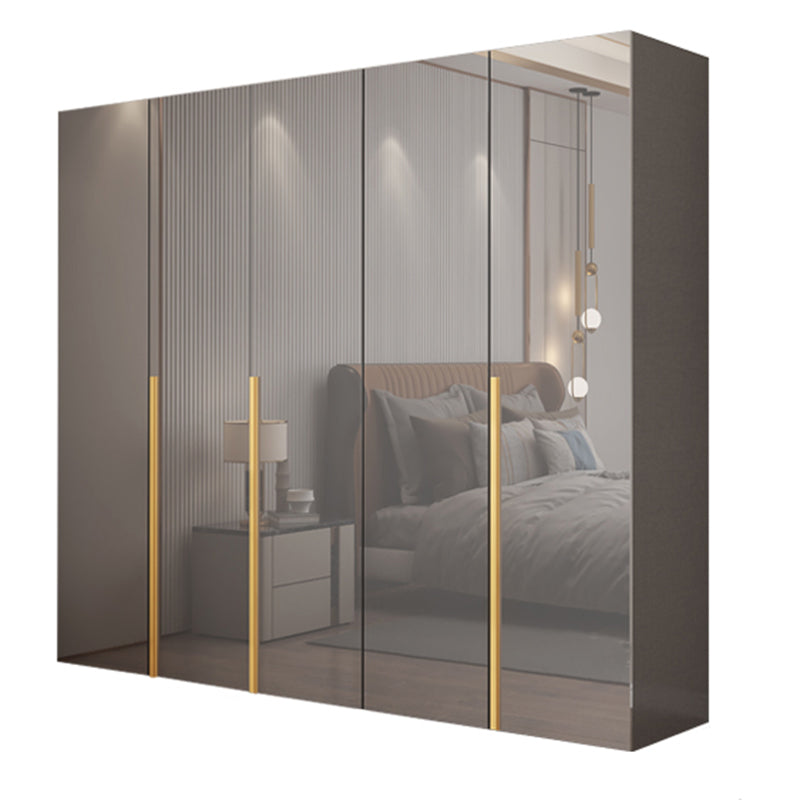 Engineered Wood Wardrobe Closet with Shelves Modern Wardrobe Cabinet for Home