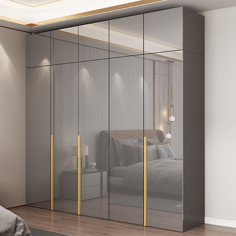 Engineered Wood Wardrobe Closet with Shelves Modern Wardrobe Cabinet for Home