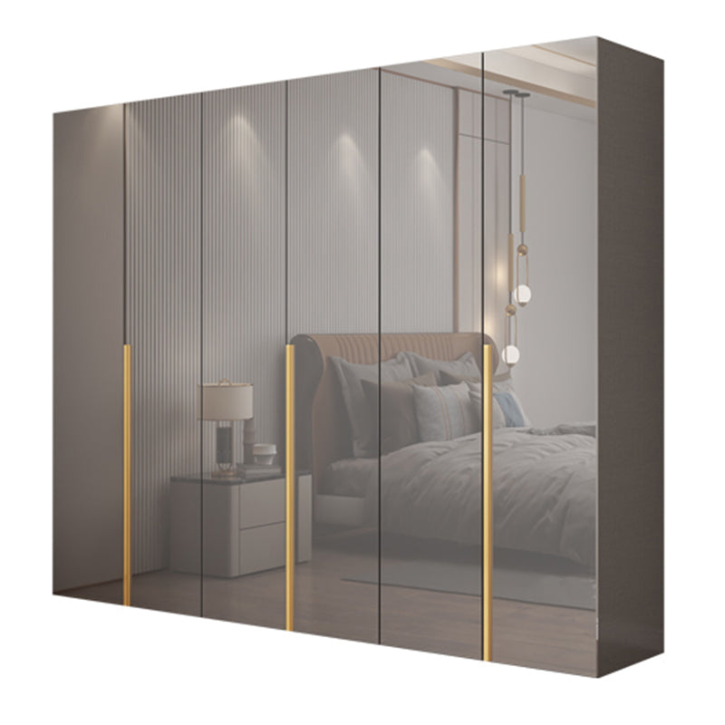 Engineered Wood Wardrobe Closet with Shelves Modern Wardrobe Cabinet for Home