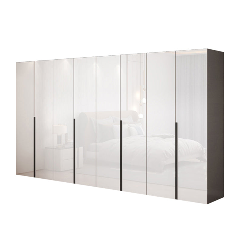 Engineered Wood Wardrobe Closet with Shelves Modern Wardrobe Cabinet for Home