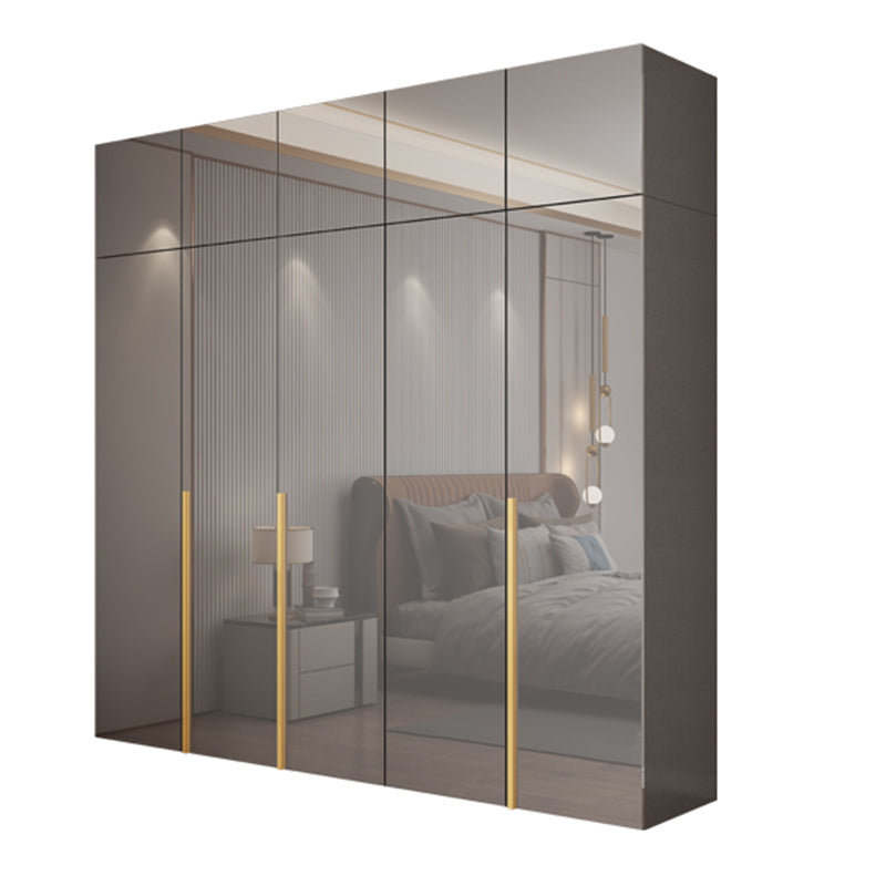 Engineered Wood Wardrobe Closet with Shelves Modern Wardrobe Cabinet for Home