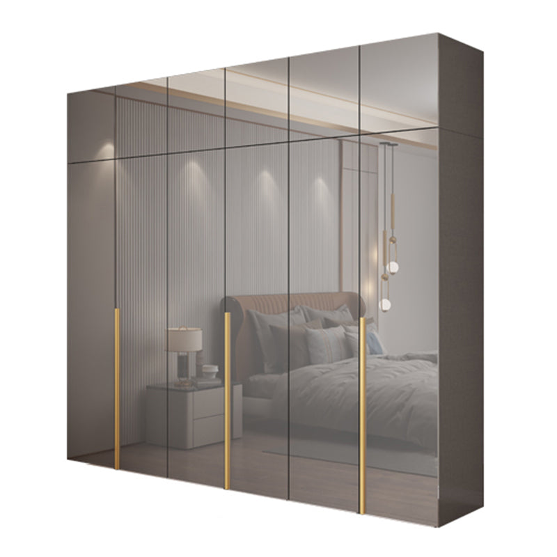 Engineered Wood Wardrobe Closet with Shelves Modern Wardrobe Cabinet for Home