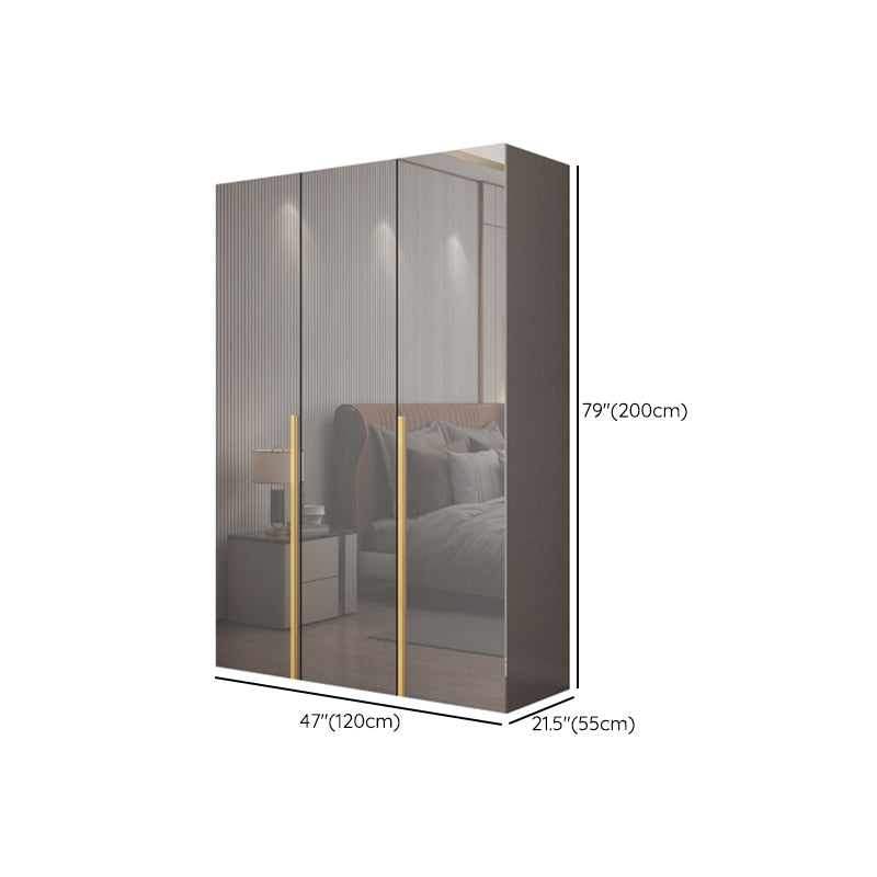 Engineered Wood Wardrobe Closet with Shelves Modern Wardrobe Cabinet for Home