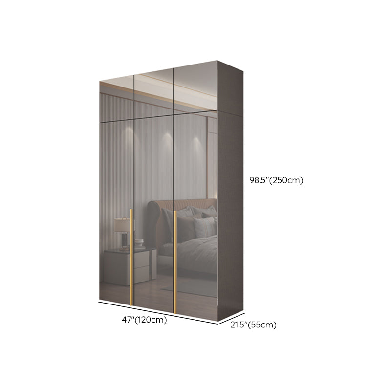 Engineered Wood Wardrobe Closet with Shelves Modern Wardrobe Cabinet for Home