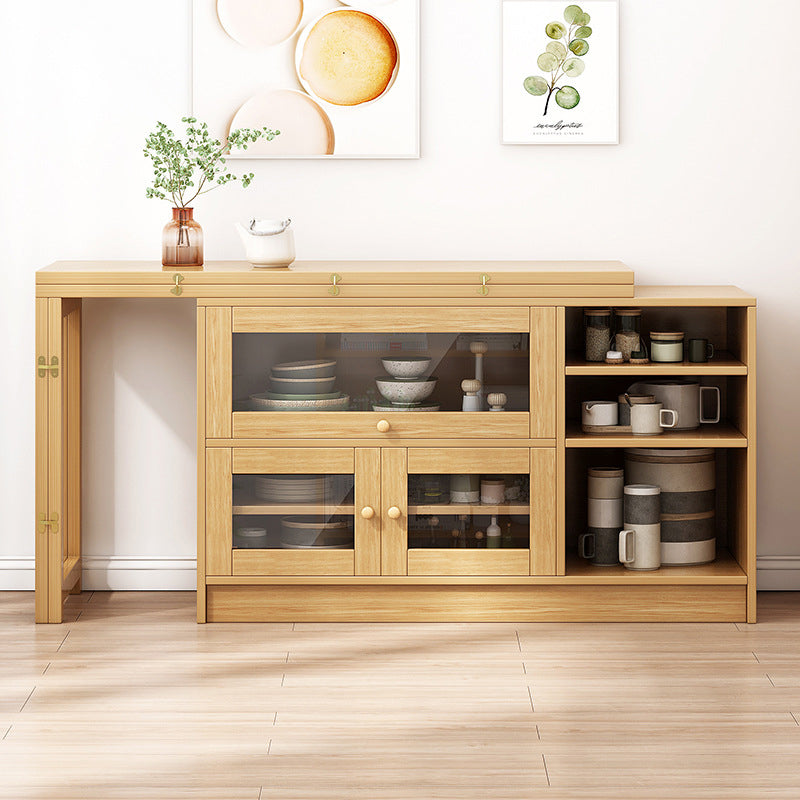 Natural Finish Dining Table Set 1/3 Pieces Faux Dinette Set for Home