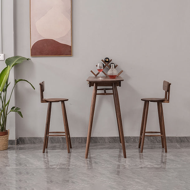 Contemporary Bar Dining Table Kitchen Rectangle Wood Bar Table