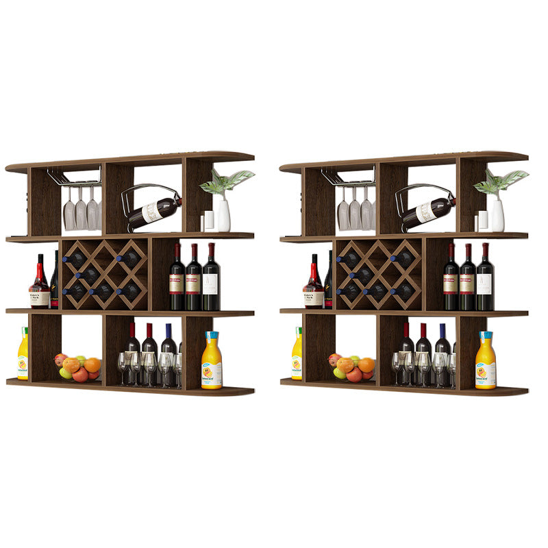 Modern Hanging Wine Bottle Holder Wooden Kitchen Wine Rack Bottle