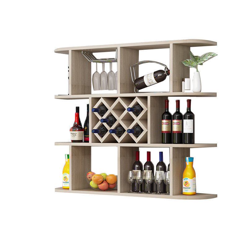 Modern Hanging Wine Bottle Holder Wooden Kitchen Wine Rack Bottle