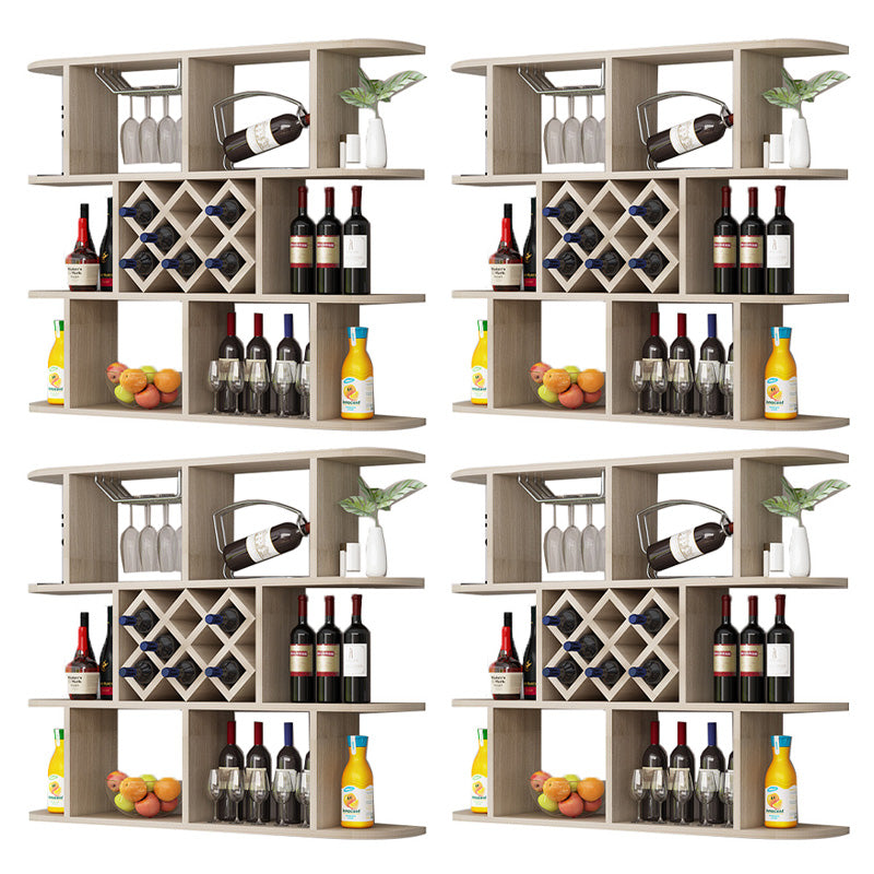 Modern Hanging Wine Bottle Holder Wooden Kitchen Wine Rack Bottle