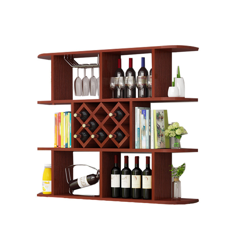 Modern Hanging Wine Bottle Holder Wooden Kitchen Wine Rack Bottle