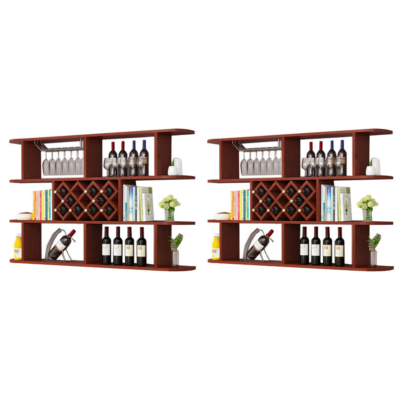 Modern Hanging Wine Bottle Holder Wooden Kitchen Wine Rack Bottle