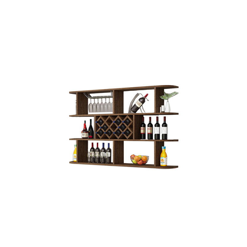Modern Hanging Wine Bottle Holder Wooden Kitchen Wine Rack Bottle