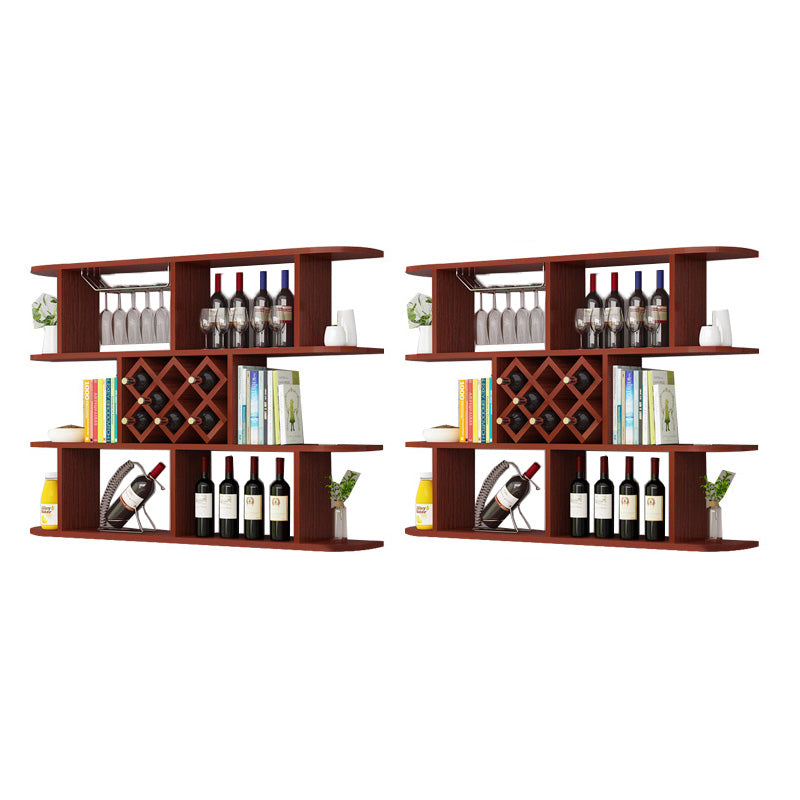 Modern Hanging Wine Bottle Holder Wooden Kitchen Wine Rack Bottle