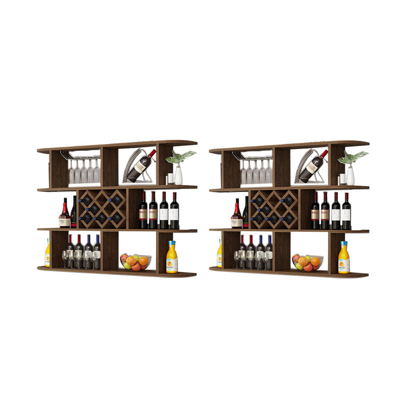 Modern Hanging Wine Bottle Holder Wooden Kitchen Wine Rack Bottle