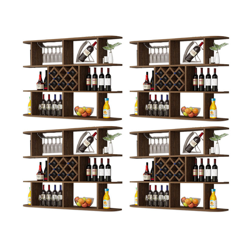 Modern Hanging Wine Bottle Holder Wooden Kitchen Wine Rack Bottle