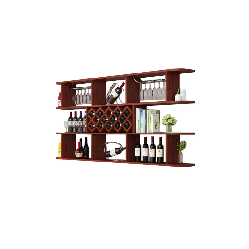 Modern Hanging Wine Bottle Holder Wooden Kitchen Wine Rack Bottle
