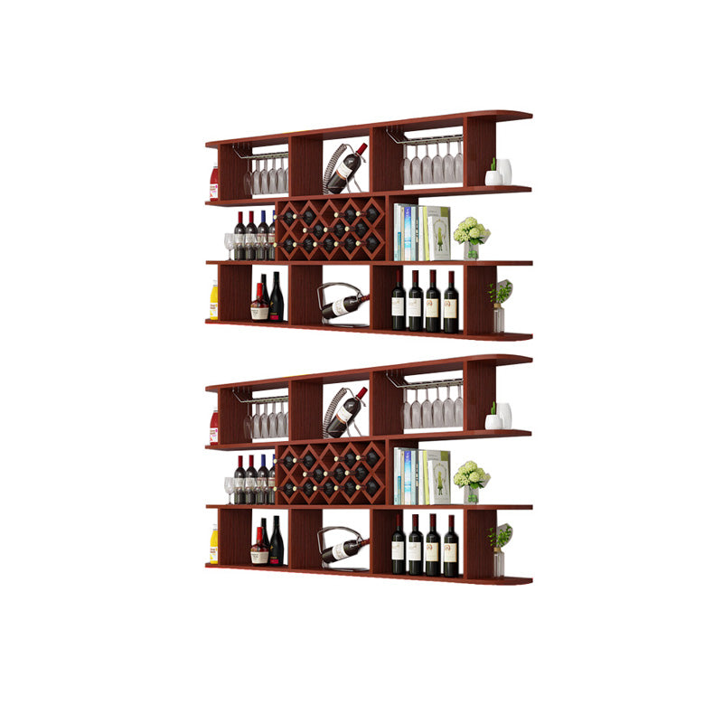 Modern Hanging Wine Bottle Holder Wooden Kitchen Wine Rack Bottle