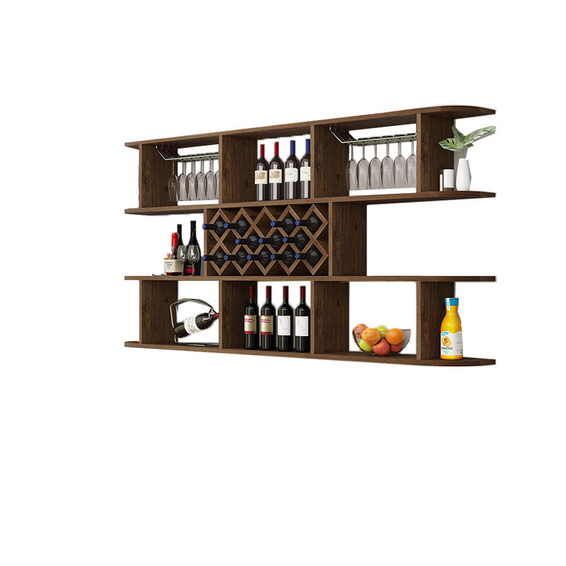 Modern Hanging Wine Bottle Holder Wooden Kitchen Wine Rack Bottle