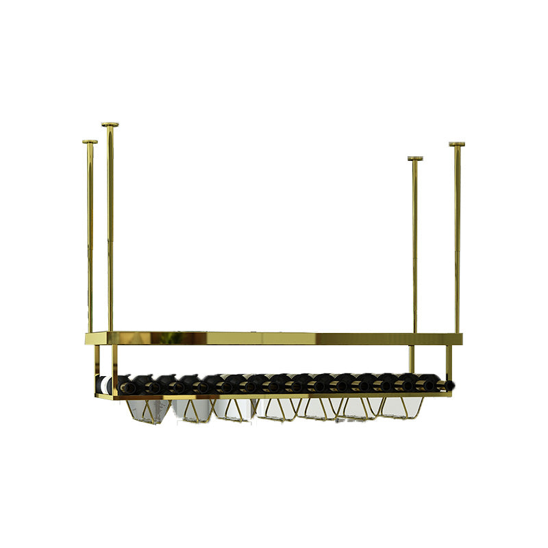 Modern Hanging Wine Bottle Holder Metal Kitchen Wine Rack Bottle