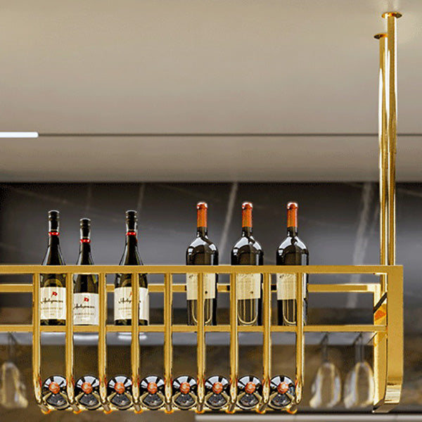 Luxury Hanging Wine Bottle Holder Metal Kitchen Wine Rack Bottle