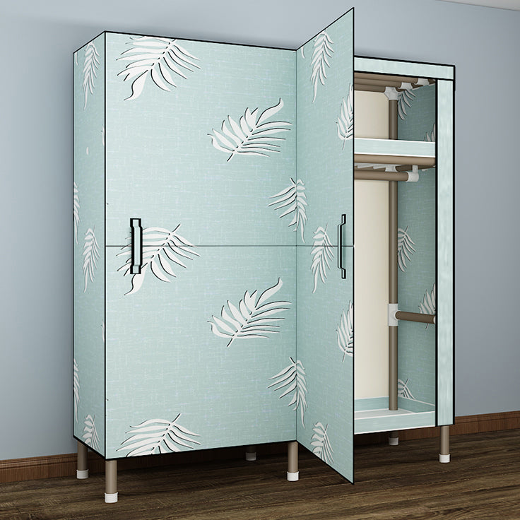 Foldable Freestanding Wardrobe Metal Frame Multifunctional Wardrobe for Bedroom
