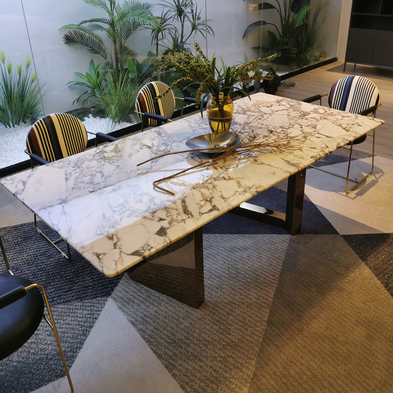 Rectangle Sled Base Dining Room Table Contemporary Dining Table