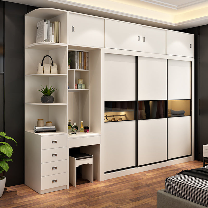 Contemporary Home Engineered Wood Wardrobe Freestanding Wardrobe Closet