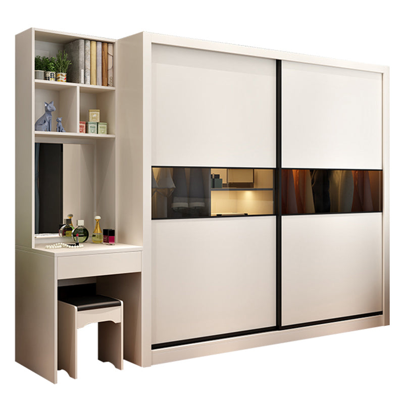 Contemporary Home Engineered Wood Wardrobe Freestanding Wardrobe Closet