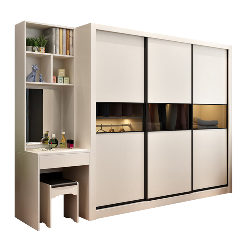 Contemporary Home Engineered Wood Wardrobe Freestanding Wardrobe Closet