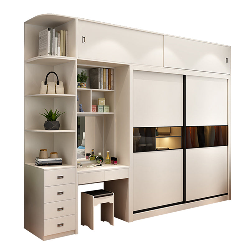 Contemporary Home Engineered Wood Wardrobe Freestanding Wardrobe Closet