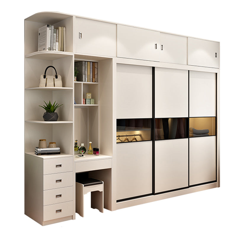 Contemporary Home Engineered Wood Wardrobe Freestanding Wardrobe Closet