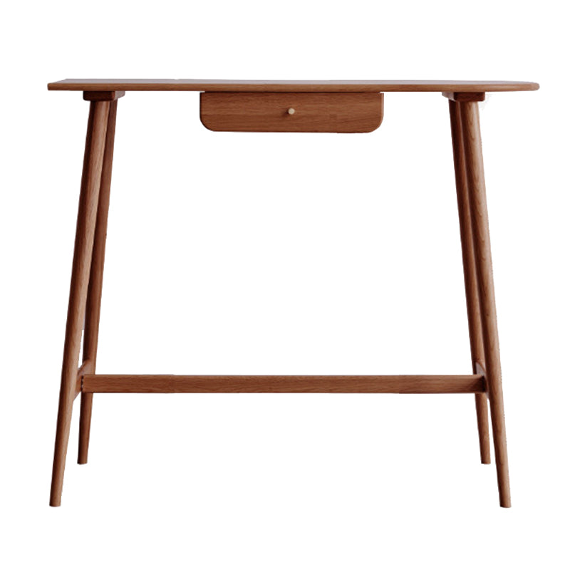 Trestle Base Bar Table Set 1/3 Pcs Oak Solid Wood Bar Table and Stools