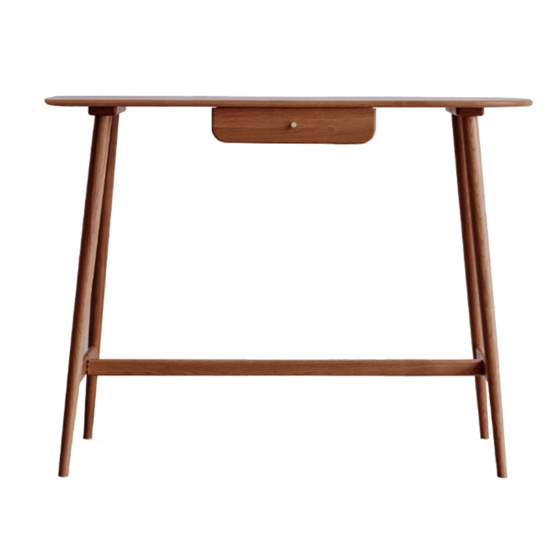 Trestle Base Bar Table Set 1/3 Pcs Oak Solid Wood Bar Table and Stools