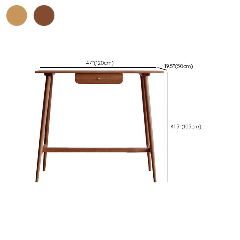 Trestle Base Bar Table Set 1/3 Pcs Oak Solid Wood Bar Table and Stools