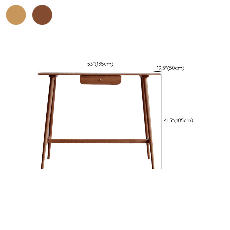 Trestle Base Bar Table Set 1/3 Pcs Oak Solid Wood Bar Table and Stools