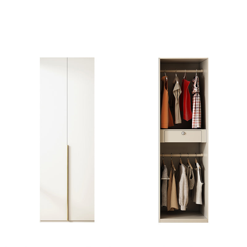 Modern Artificial Wood Wardrobe Freestanding Wardrobe in White