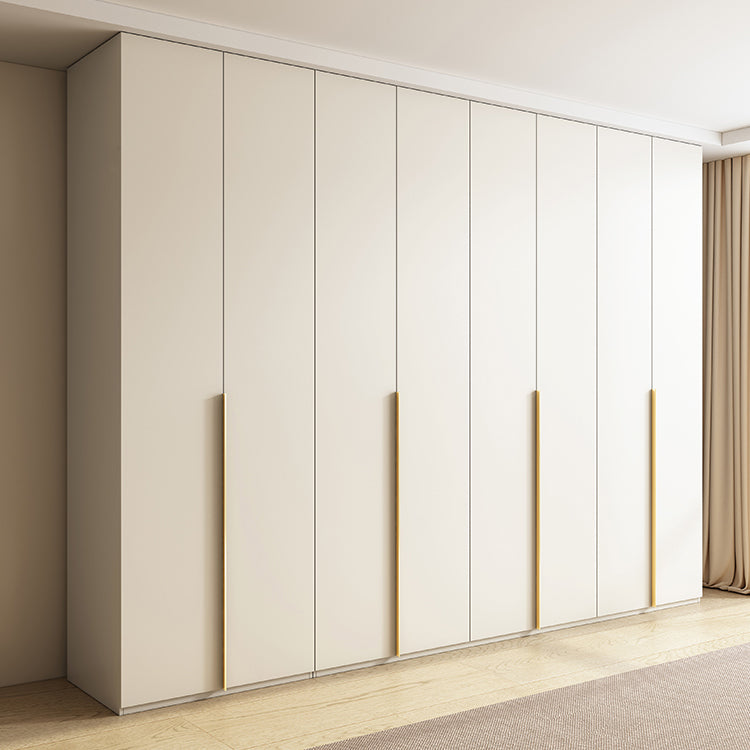 Modern Artificial Wood Wardrobe Freestanding Wardrobe in White